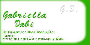 gabriella dabi business card